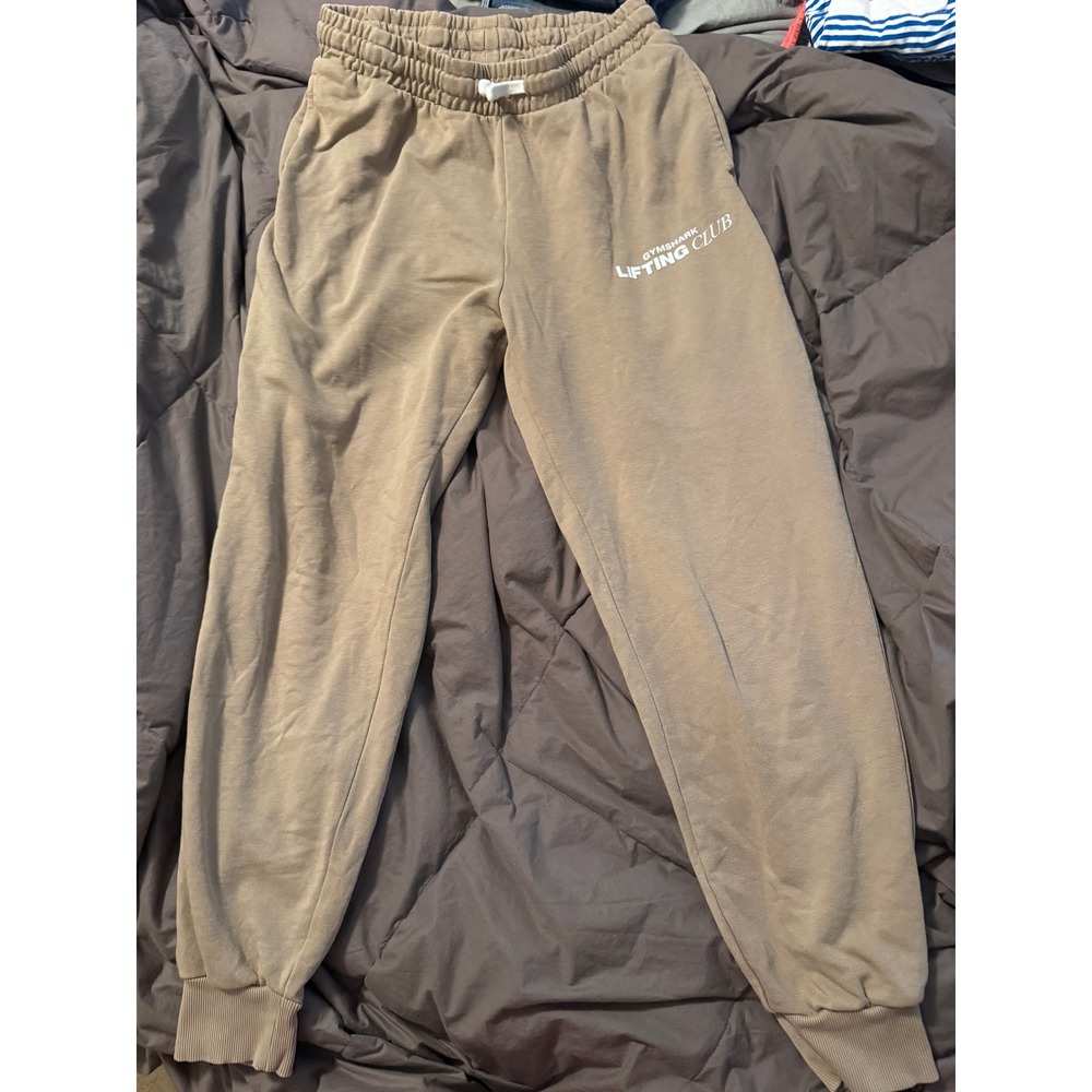 Gymshark Lifting Club Joggers Tan Beige Sweatpants Mens Size Medium
